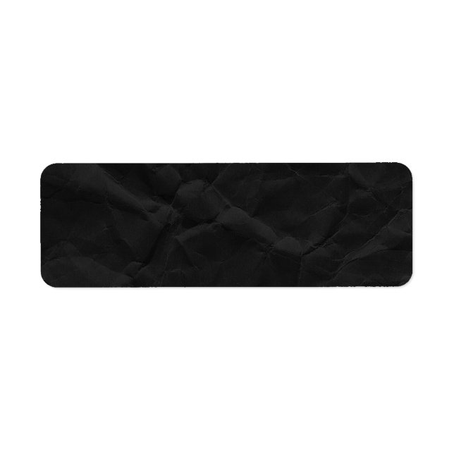 SPOOKY BLACK CRINKLED WRINKLED PAPPER STRUKTUR TEM RETURADRESS ETIKETT (Framsidan)