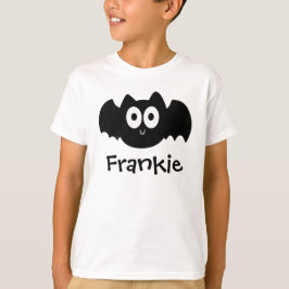 Spooky Black Fladdermus Halloween Personlig Namn T Shirt