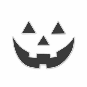 Spooky black Jack o lantern pumpkin ansikte Hallow Klistermärken