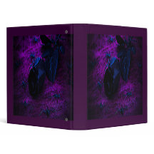 Spooky Black Material Ro, Black Spiders Binder