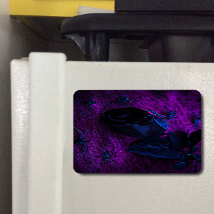Spooky Black Material Ro, Black Spiders Magnet