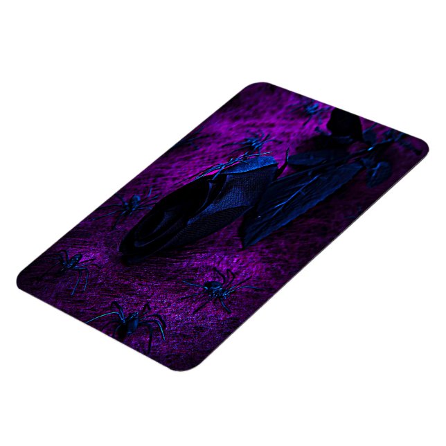 Spooky Black Material Ro, Black Spiders Magnet (Vänstra Sidan)