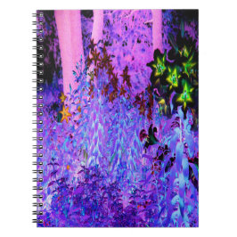 Spooky Black och Crimson Lily Garden Ligcape Anteckningsbok