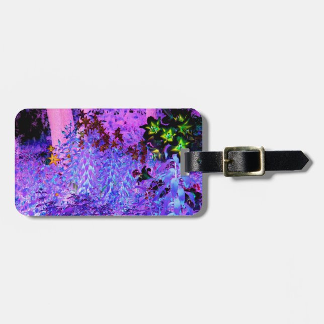 Spooky Black och Crimson Lily Garden Ligcape Bagagebricka (Horisontell Framsida)