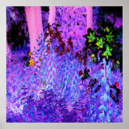 Spooky Black och Crimson Lily Garden Ligcape Poster