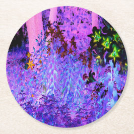 Spooky Black och Crimson Lily Garden Ligcape Underlägg Papper Rund