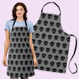 Spooky Black Skull Mönster