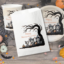 Spooky Black Stripe Halloween Ghost Kittens