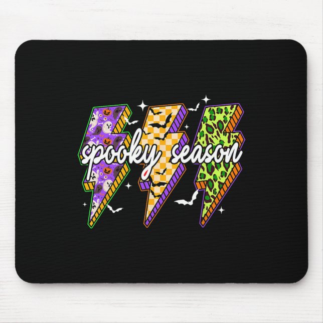 Spooky Blixt Bolt Funny Halloween Spooky Seaso Musmatta (Framsidan)