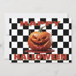 Spooky Bloody Pumpkin Halloween Inbjudningar