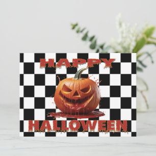 Spooky Bloody Pumpkin Halloween Inbjudningar