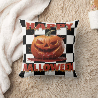 Spooky Bloody Pumpkin Halloween Kudde