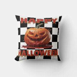 Spooky Bloody Pumpkin Halloween Kudde