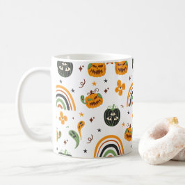 Spooky Boho Halloween Mönster Kaffemugg