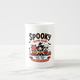 Spooky Bok Klubb Halloween China Mugg Benporslin Mugg