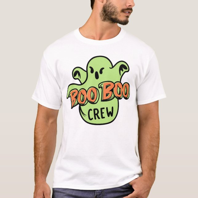 Spooky Boo Crew Halloween med funny Ghost T Shirt (Framsida)