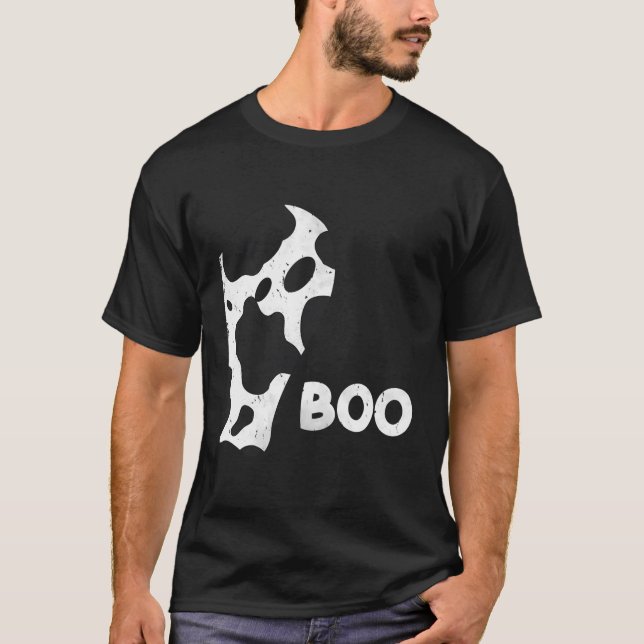 Spooky Boo Dairy Cow Halloween Costumes Farmer Adu T Shirt (Framsida)