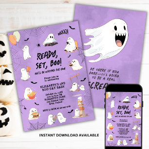 Spooky Boo Day Party Inbjudningar