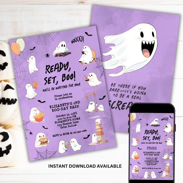 Spooky Boo Day Party Inbjudningar (Skapare uppladdad)