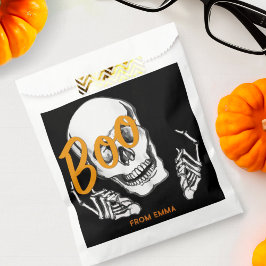 Spooky BOO Favor Bags - Personlig med ditt namn