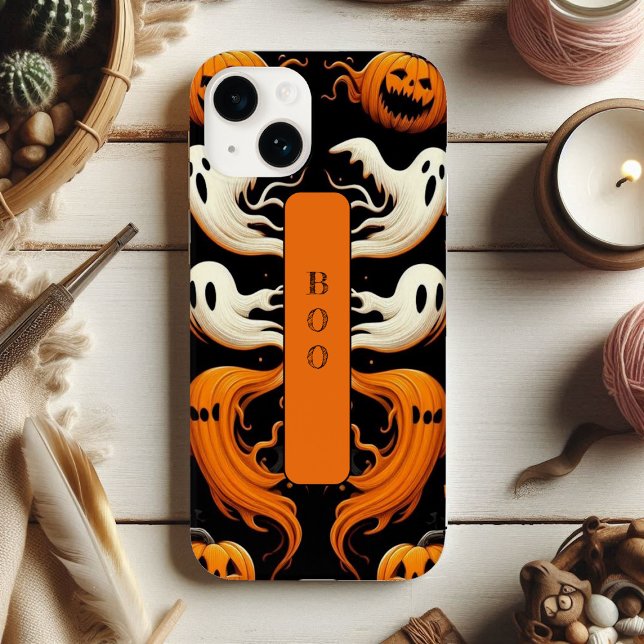 Spooky Boo Ghost Ghoul Jack Halloween Orange Funky (Spooky Boo Ghost Ghoul Jack Halloween Orange Funky Case-Mate iPhone Case)