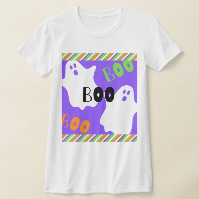Spooky Boo Ghost T Shirt (Laydown)