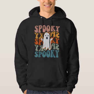 Spooky Boo Halloween Costume Retro Daisy Colorful Hoodie