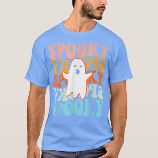 Spooky Boo Halloween Costume Retro Daisy Colorful T Shirt