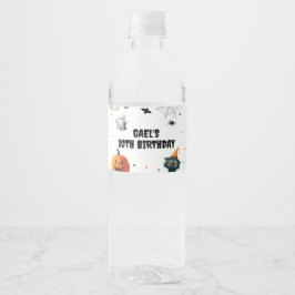 Spooky Boo Halloween Ghost Birthday Decor Vattenflaskor Etikett