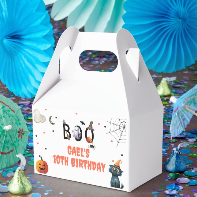 Spooky Boo Halloween Ghost Pumpkin Birthday Decor Presentaskar (Part)