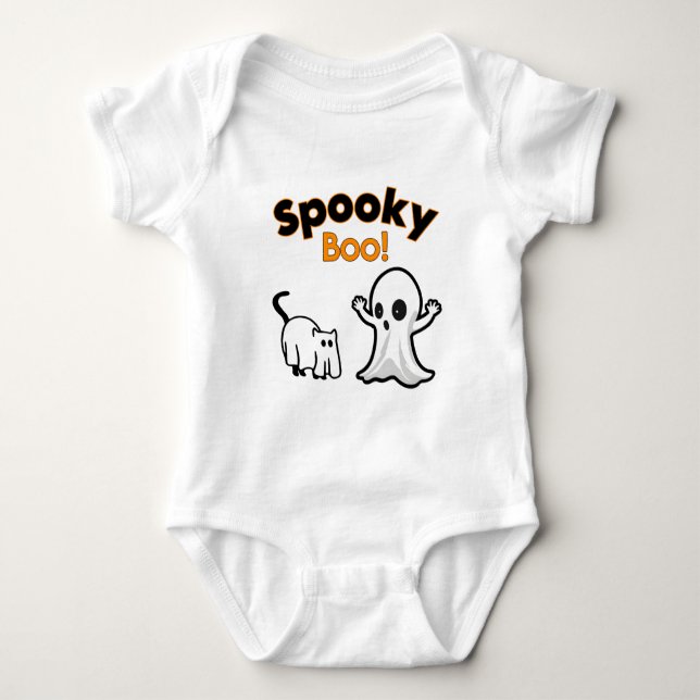 Spooky Boo! happy halloween T Shirt (Framsida)