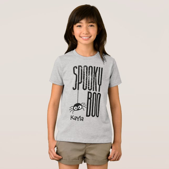 Spooky Boo Kids Halloween Shirt T Shirt (Framsida Full)