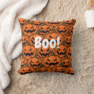 Spooky Boo pumkin jack-o-lantern Halloween Kudde