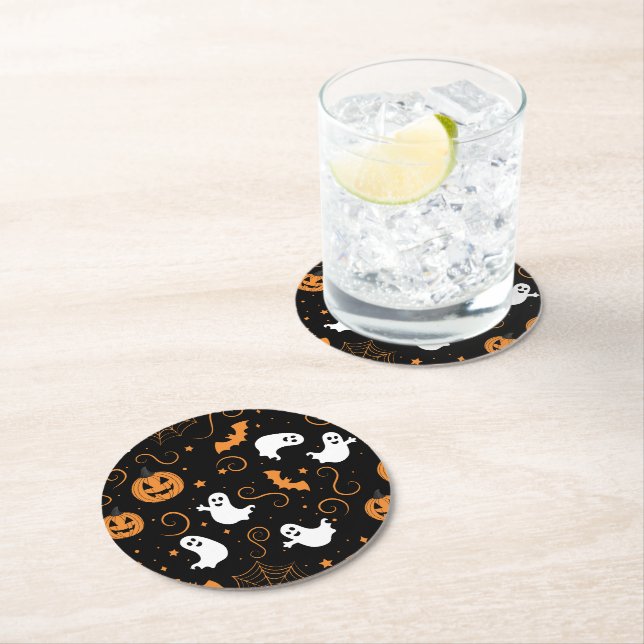 Spooky Boo-tiful Night Underlägg Papper Rund (Insitu)