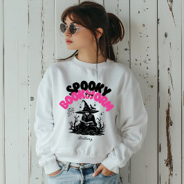 Spooky Bookworm Personlig Namn Halloween Gift T Shirt
