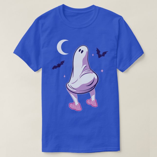 Spooky Booty Twerking Halloween Bedsheet Ghost T Shirt (Design framsida)