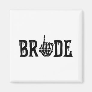 Spooky Bride Groom Gothic Halloween Bröllop Matchi Magnet