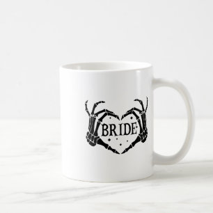 Spooky Bride Skeleton Händer Förlovning Bröllop Ha Kaffemugg