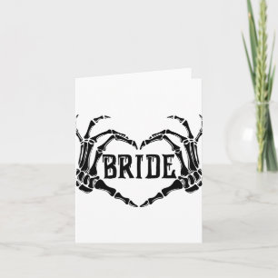 Spooky Bride Skeleton Händer Förlovning Bröllop Ha Kort