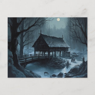 Spooky Bridge på Halloween Vykort