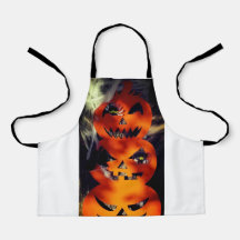 Spooky Bright Jack-O-Lantern All-over Print Apron