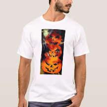 Spooky Bright Staplad Jack-O-Lantern T-Shirt