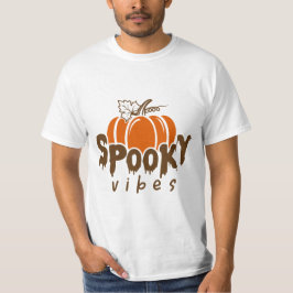 Spooky Brown Orange Halloween Vibes Graphic T Shirt