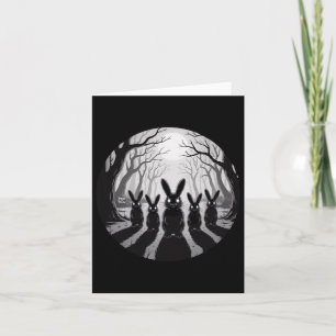 Spooky Bunny Patrol Creepy Halloween Forest Gothic Kort