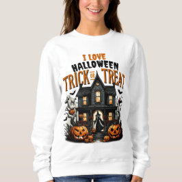 Spooky bus eller godis kväll på ett hemsökt hus t shirt