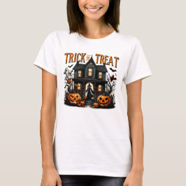 Spooky bus eller godis kväll på ett hemsökt hus t shirt