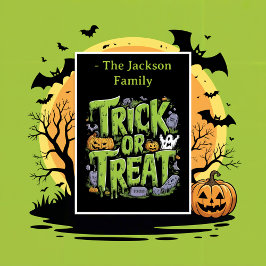 Spooky Bus eller godis Slime Halloween fest - Flat