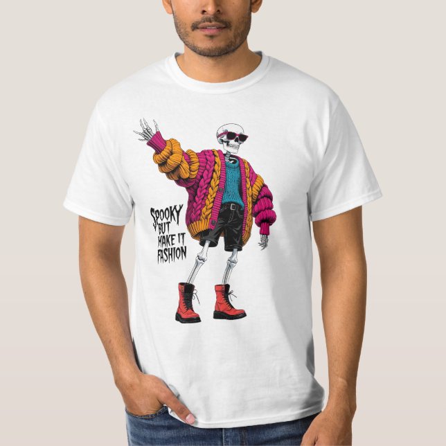 Spooky But Make It Fashion Funny Halloween T Shirt (Framsida)