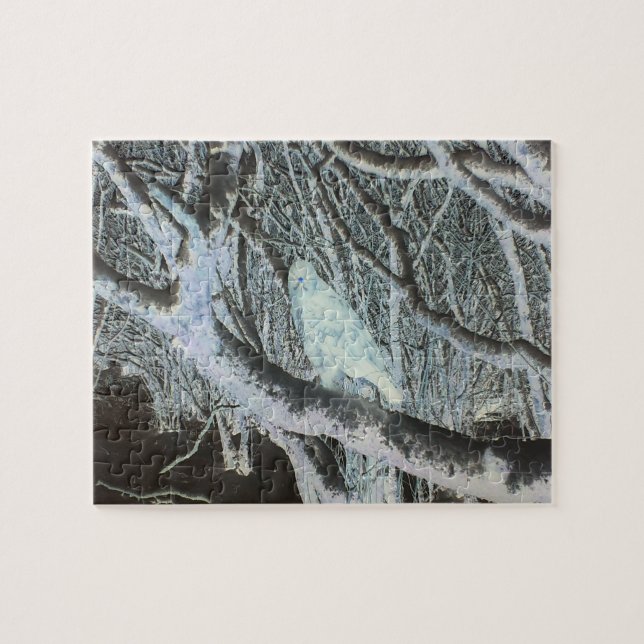 Spooky Buzzard på Gren Jigszle Puzzle Pussel (Horisontell)