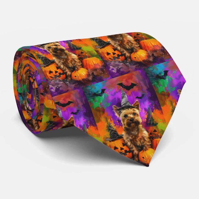 Spooky Cairn Terrier Hund Halloween Witch Pumpkin Slips (Rullad)